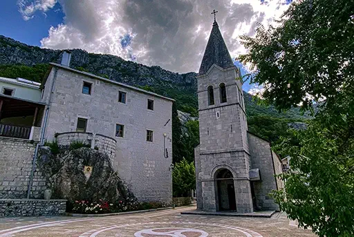 temple down monastery ostrog
