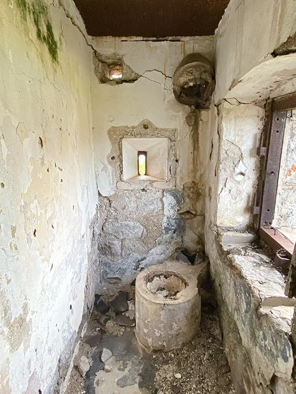 Toilet at austrian fort Klinci
